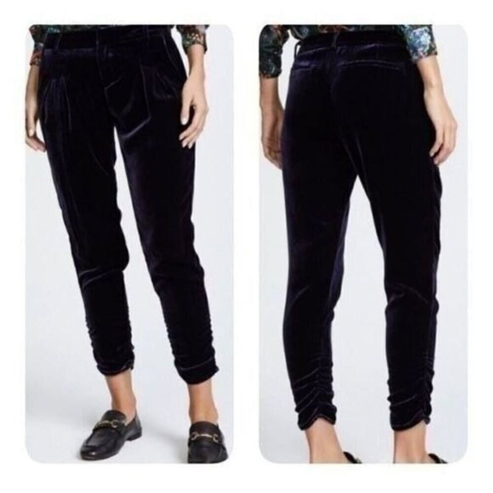 Parker Velour Black Pants Women Size 8